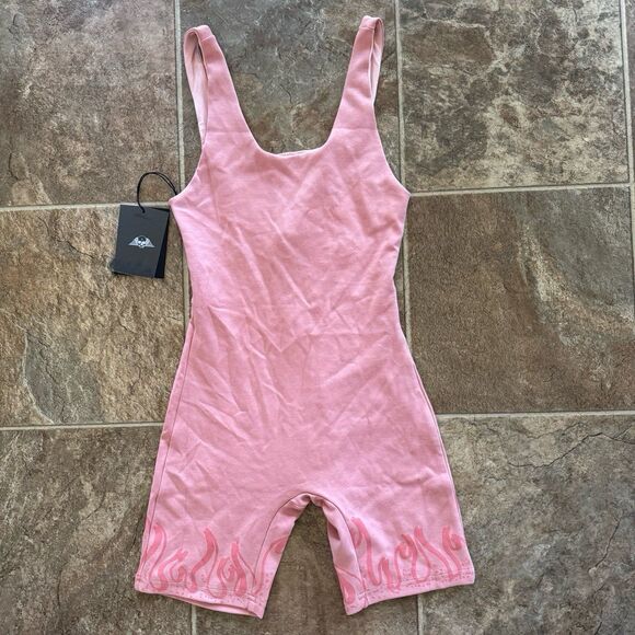 Civil Regime No Tomorrow Interlock One Piece Bodysuit Pink Size Small - Picture 2 of 12